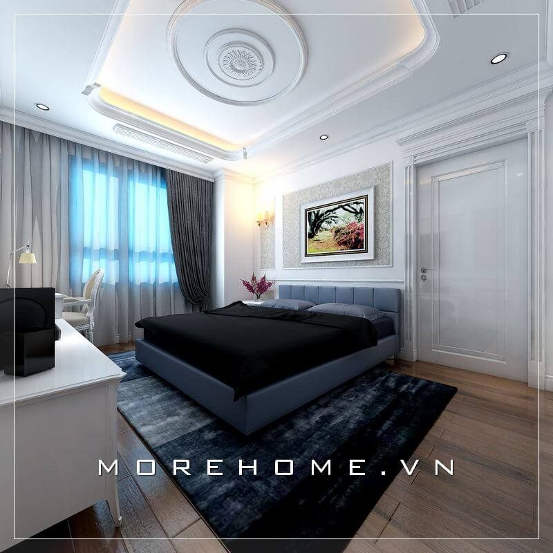 Gợi ý mẫu giường ngủ chung cư hiện đại, phần chân gỗ chắc chắn đảm bảo sự thuận tiện nhất trong quá trình nghỉ ngơi và sinh hoạt